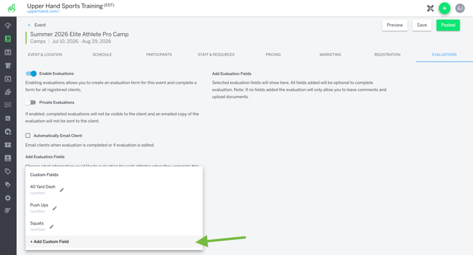 Create Custom Eval Field Option