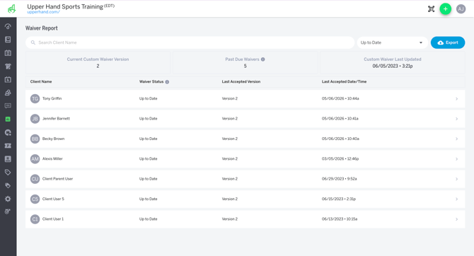 Default Waiver Report (NEW)